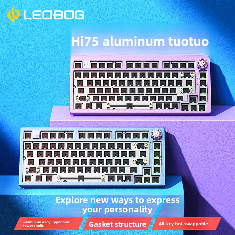 Gaming Keyboard Thocky - Teclado Mecánico LEOBOG Hi75 CNC de
