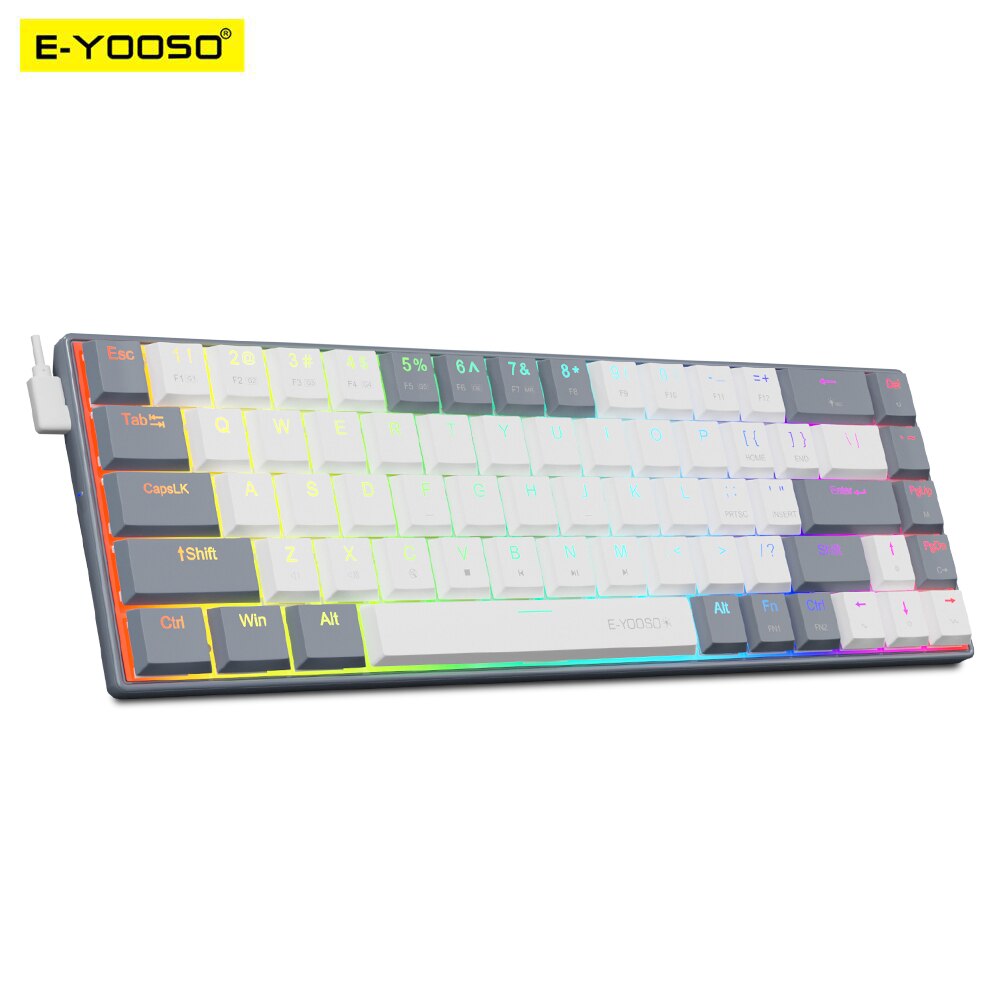Gaming Keyboard Mobile - E-YOOSO A68 RGB Mini teclado mecánico