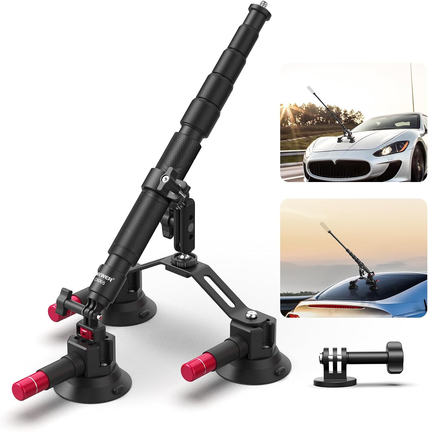Stabilizer Screw In - Soporte para Coche con Triple Ventosa