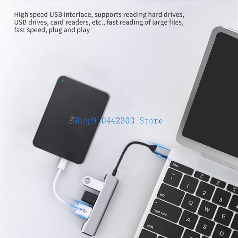 Gaming Keyboard Splitter - 652F USB C/USB Hub Divisor USB