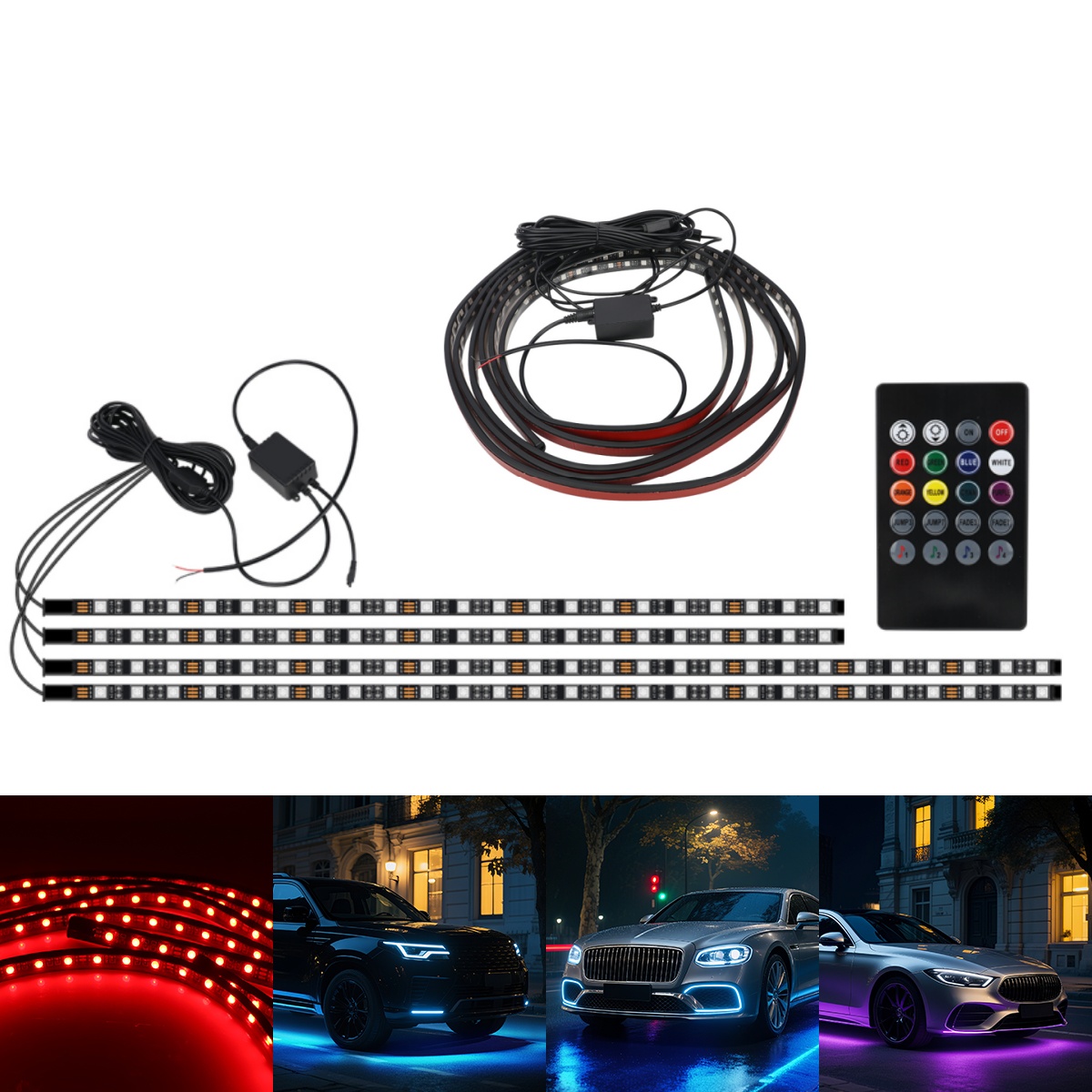 Rgb Underglow Strip - Barra de luz RGB para chasis