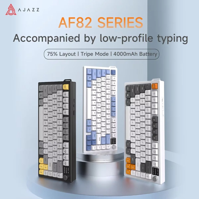 Keyboard Gaming Mac - Teclado AJAZZ AF82 75% Tri-Mode con