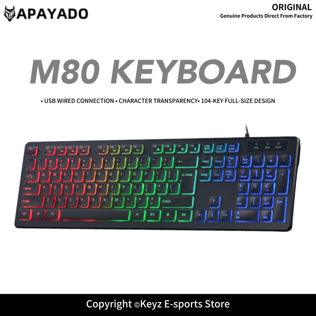 Keyboard Gaming Mac - Teclado para Juegos con Cable M80