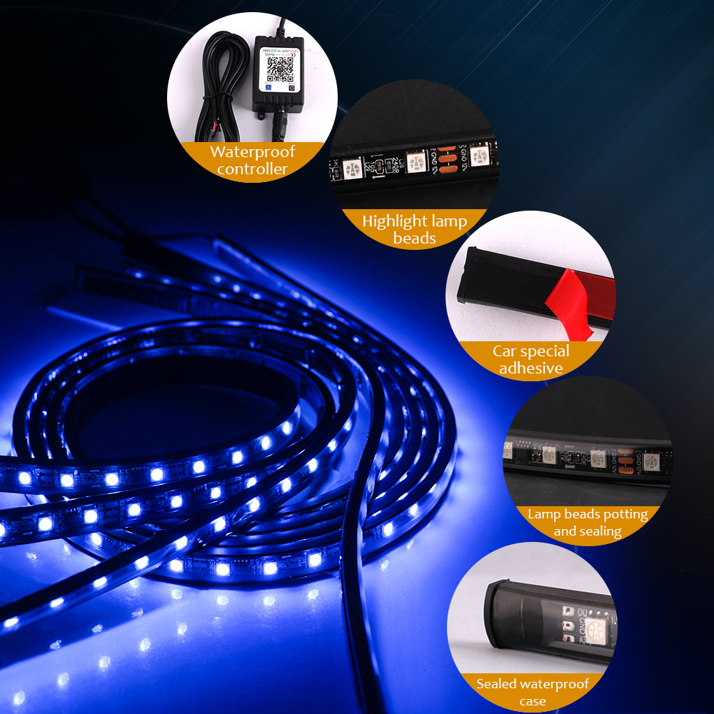 Tira de luces LED Underglow pa - Rgb Underglow Strip reseña y precio