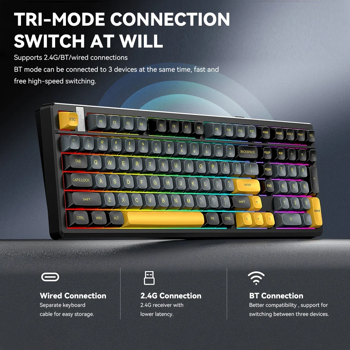Teclado mecánico inalámbrico p - Gaming Keyboard Thocky reseña y precio
