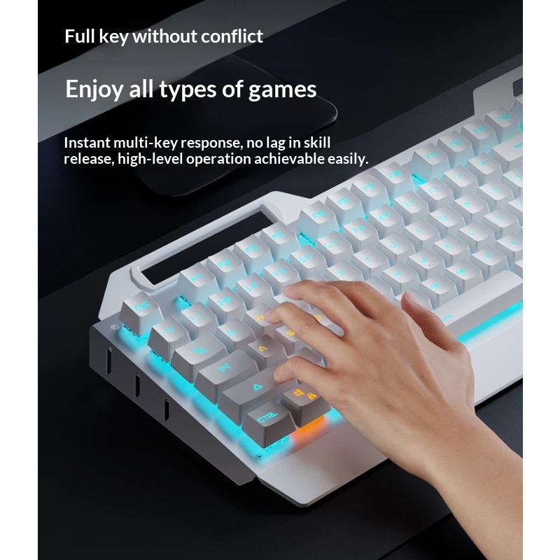 Combo de Teclado Mecánico Inal - Gaming Keyboard Mouse Set reseña y precio