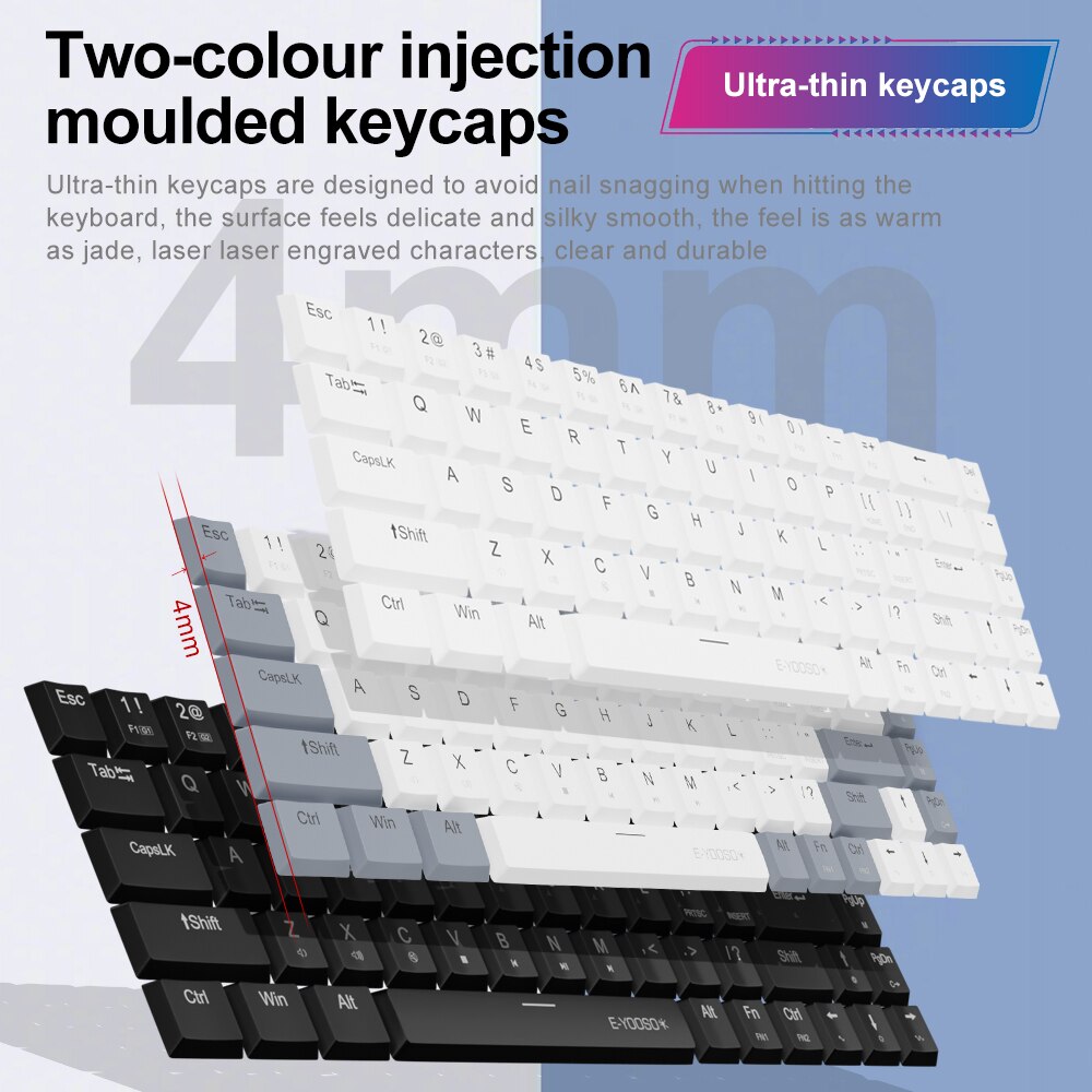 E-YOOSO A68 RGB Mini teclado m - Gaming Keyboard Mobile reseña y precio