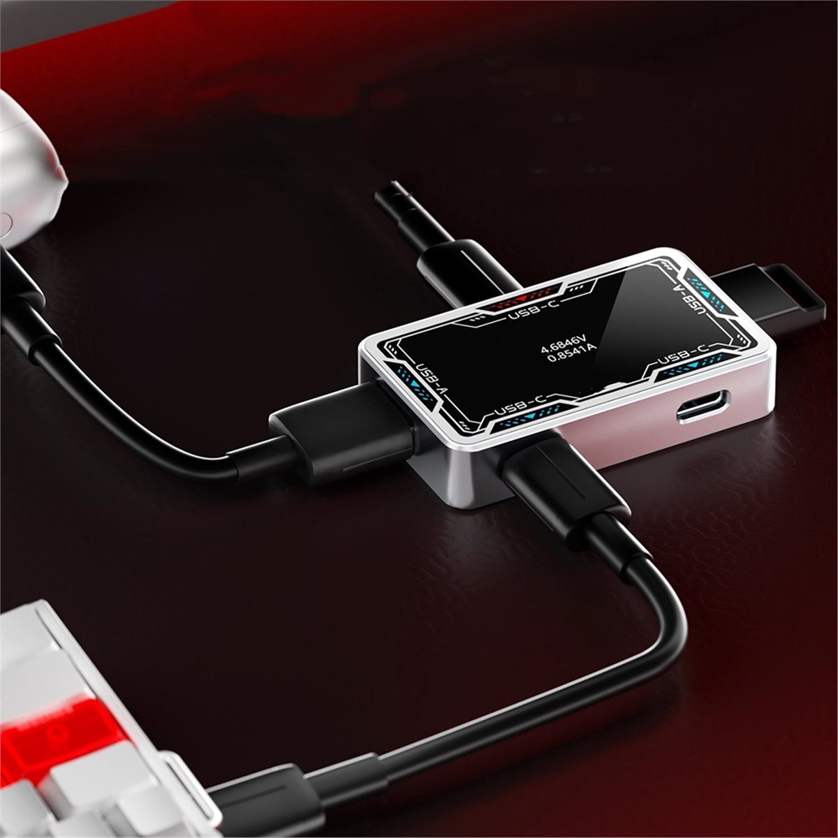 Hub USB para Juegos, 8K, Alta  - Gaming Keyboard Splitter reseña y precio
