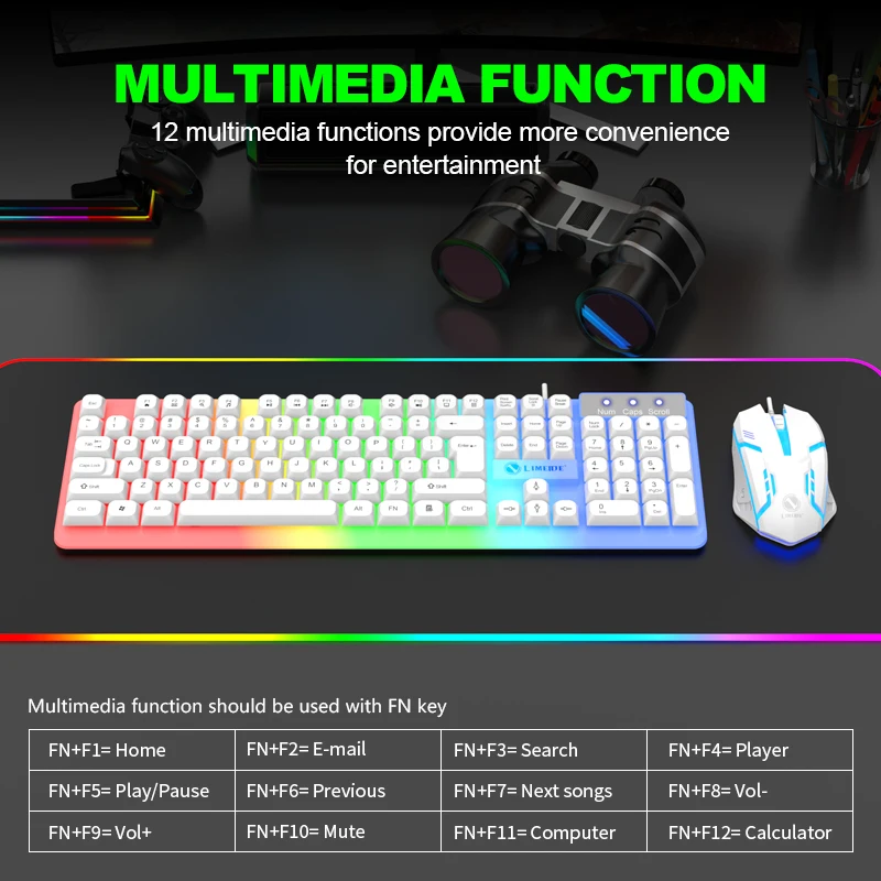 NG GTX350 Teclado para juegos  - Gaming Keyboard Mouse Set reseña y precio