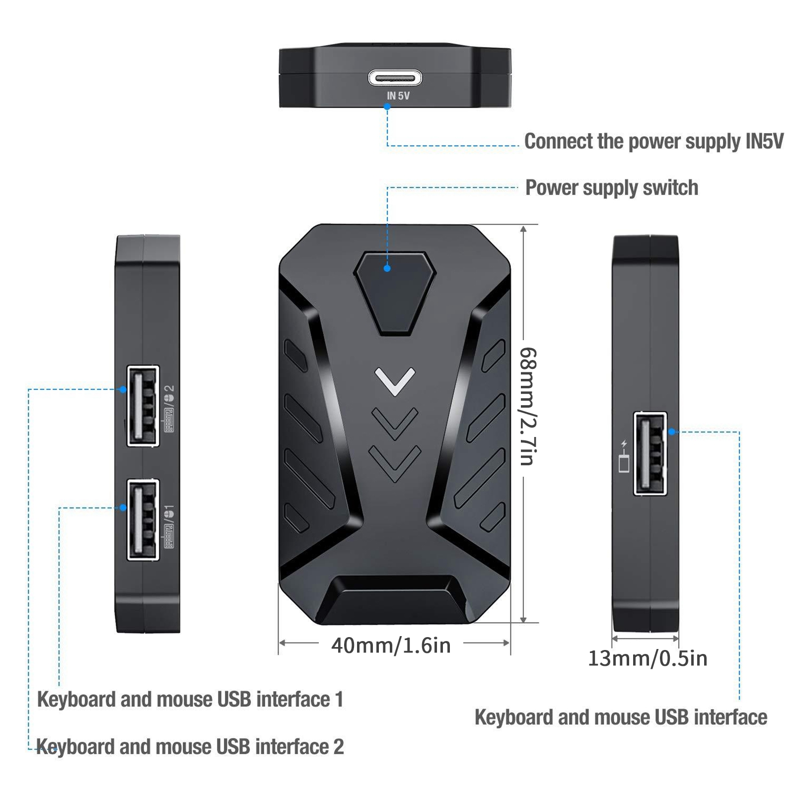 Adaptador convertidor de ratón - Gaming Keyboard Mobile reseña y precio