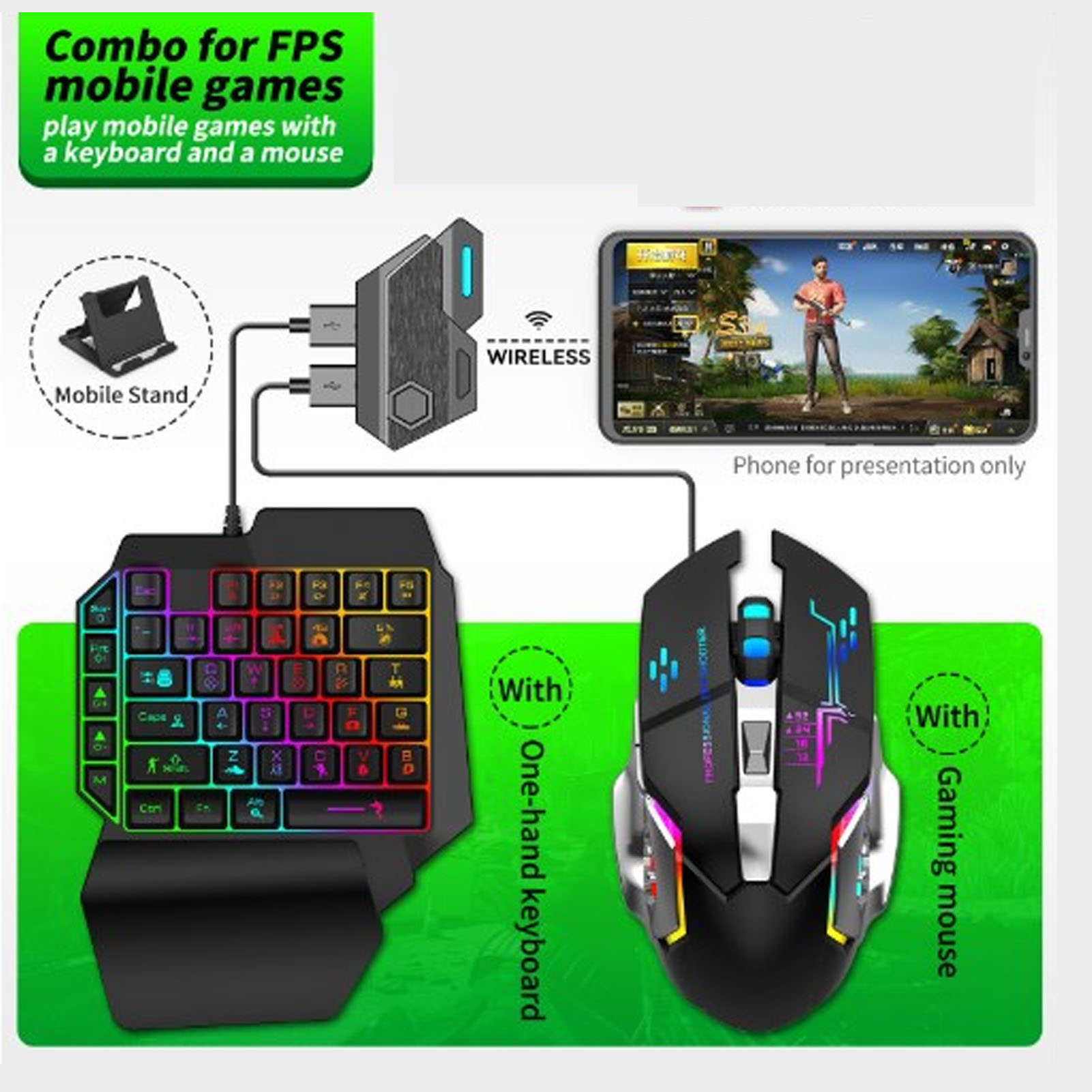 Conjunto de convertidor de tec - Gaming Keyboard Mouse Set reseña y precio