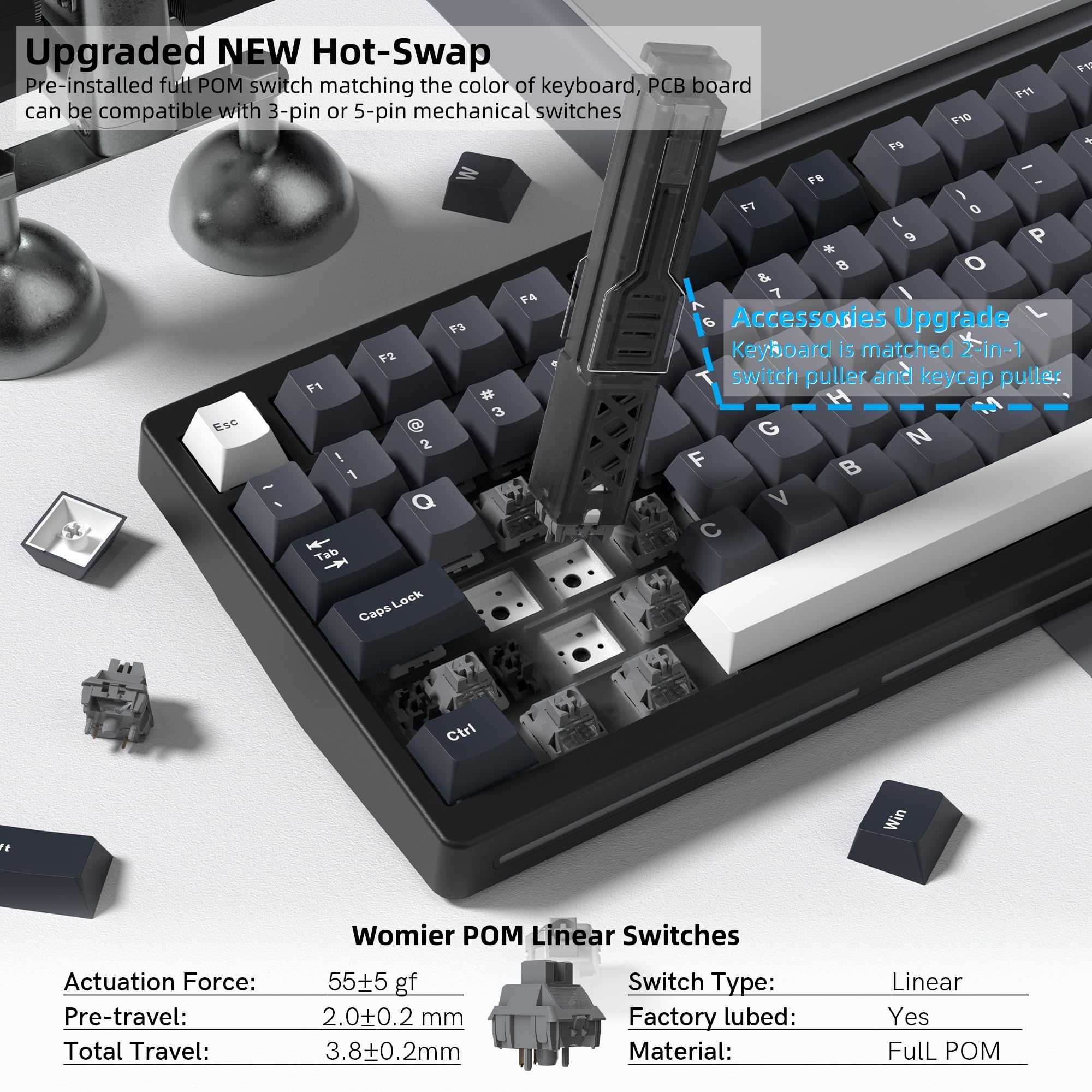 Teclado Mecánico Inalámbrico T - Gaming Keyboard Thocky reseña y precio
