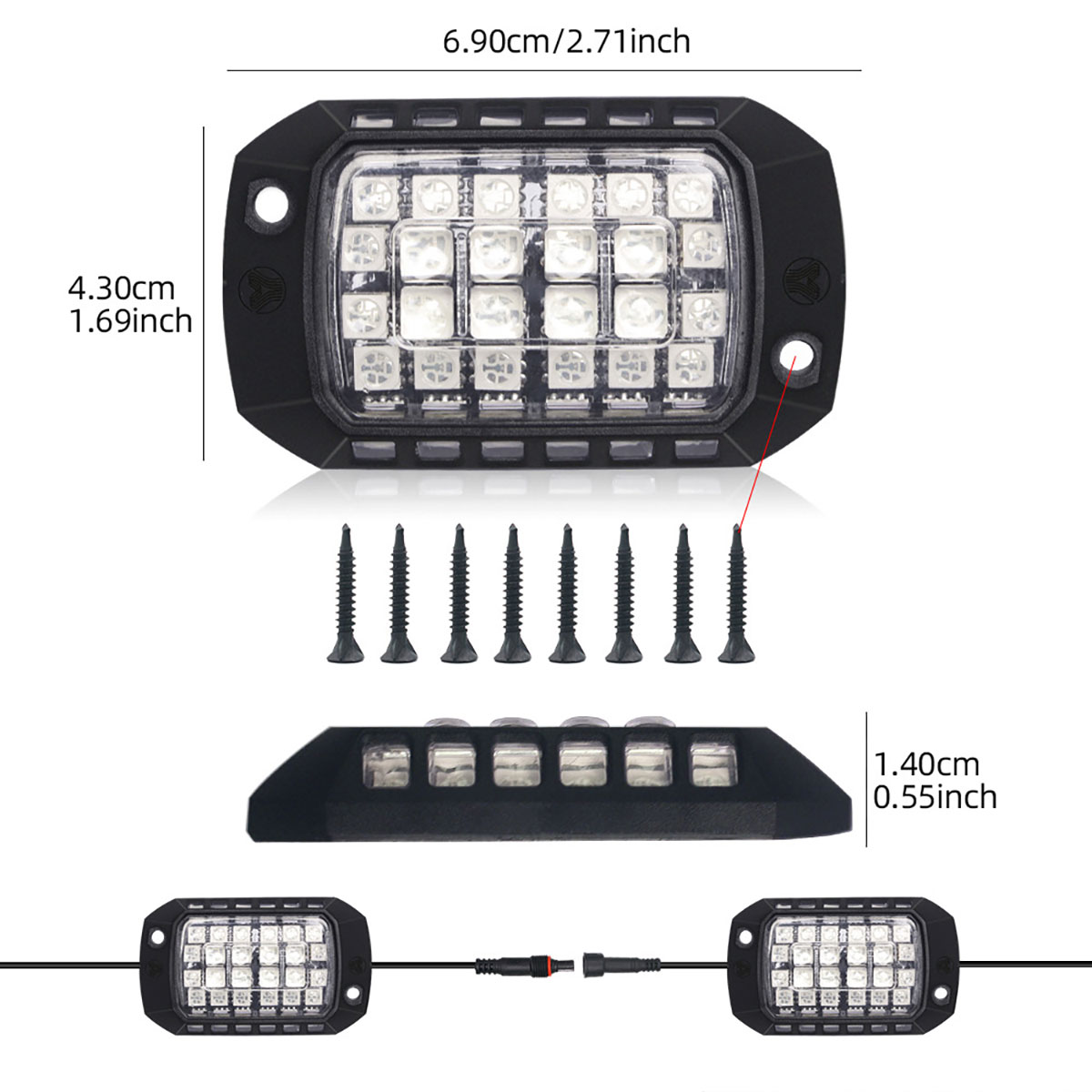 Tira de luces LED RGB para cha - Rgb Underglow Strip reseña y precio