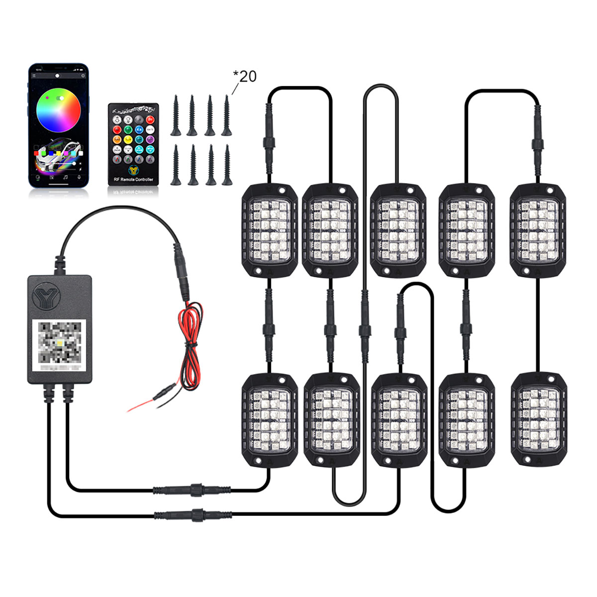 Tira de luces LED RGB para cha - Rgb Underglow Strip reseña y precio