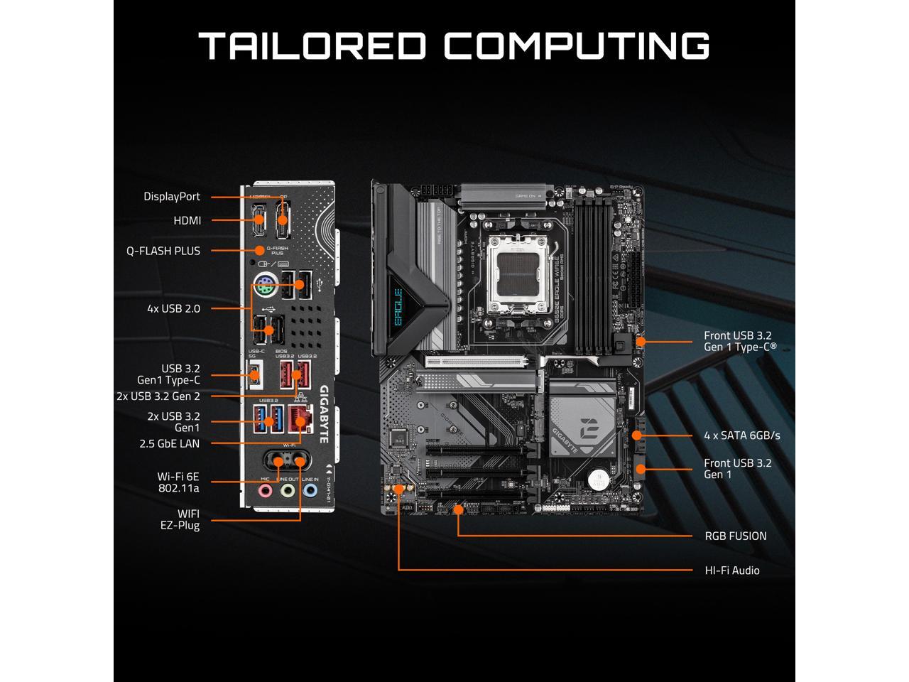 Placa base GIGABYTE B650E EAGL - Corsair Ram Vengeance 16Gb reseña y precio
